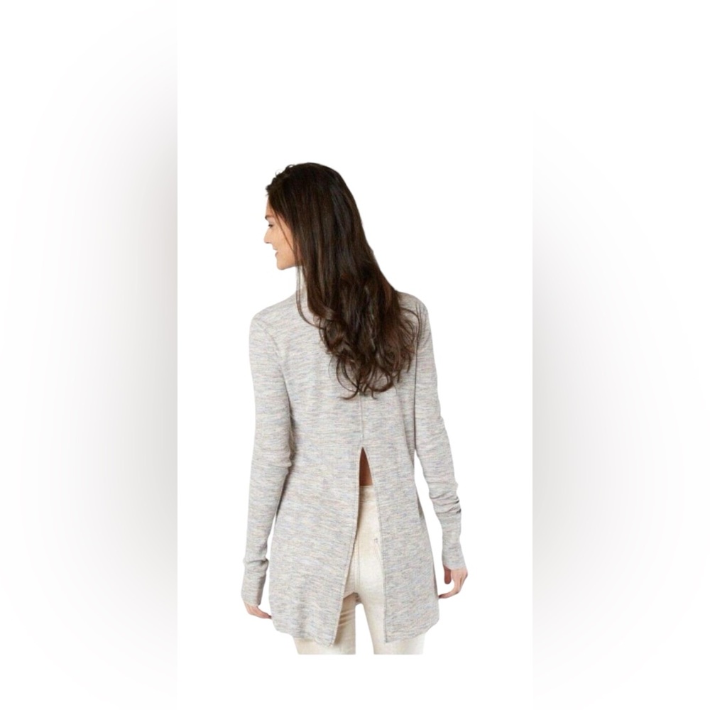 Free People We The Free Turtleneck Tunic Top Gray Split Back Oversized Boho S